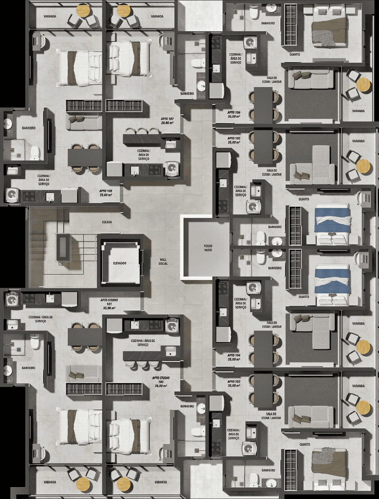 PLANTA HUMANIZADA TIPO 01