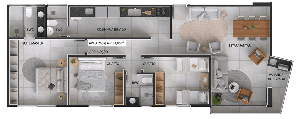 Planta 08 - 3 dorm 101,86m²